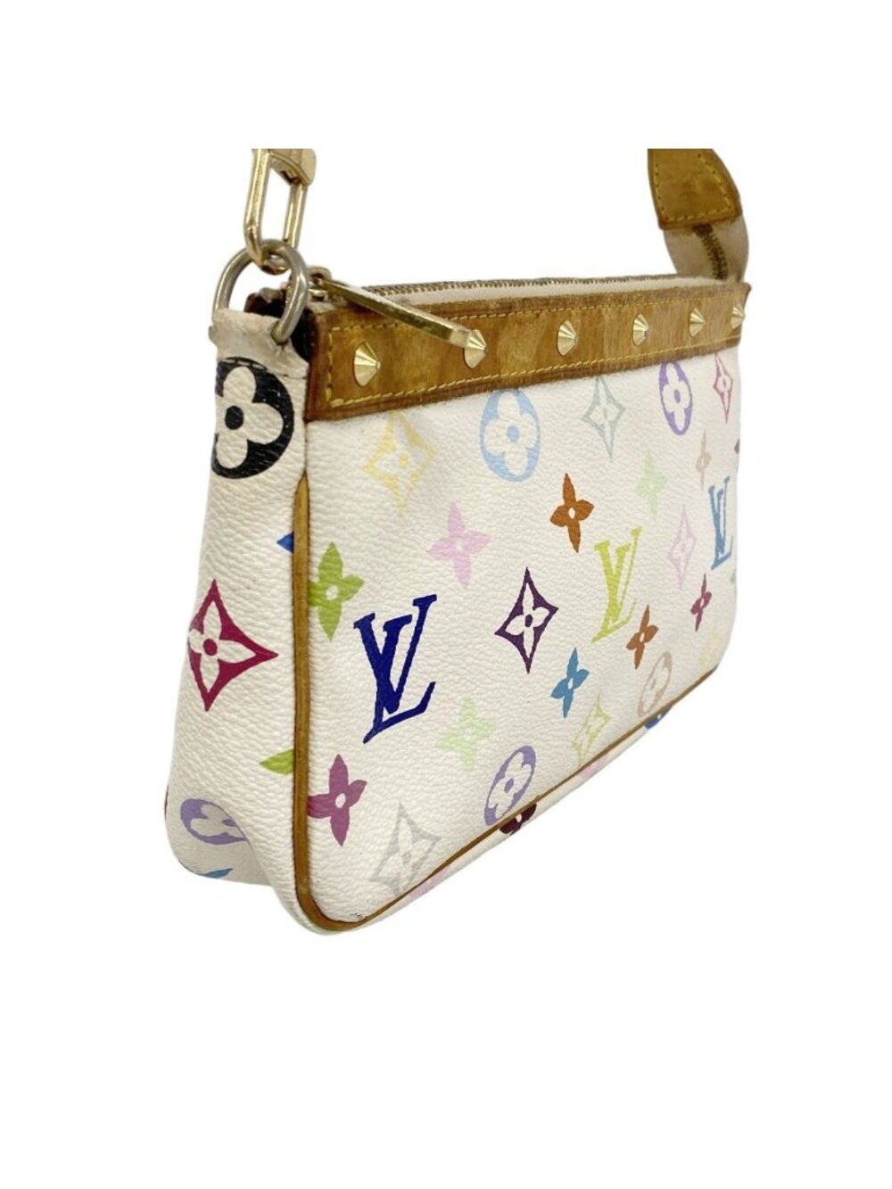 Louis Vuitton Pouch Monogram Multicolor Pochette Blanc - Picture 2 of 10